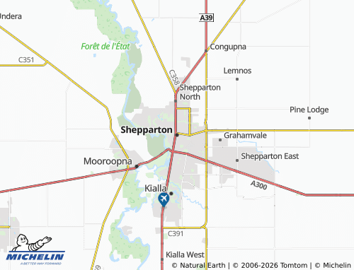 Mapa MICHELIN Shepparton - ViaMichelin