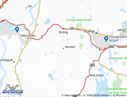 Mappa MICHELIN Wendell - ViaMichelin