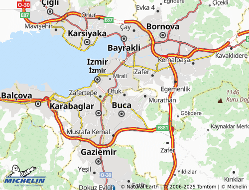 MICHELIN Ufuk map - ViaMichelin