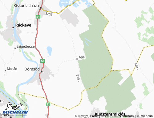 MICHELIN Apaj map - ViaMichelin