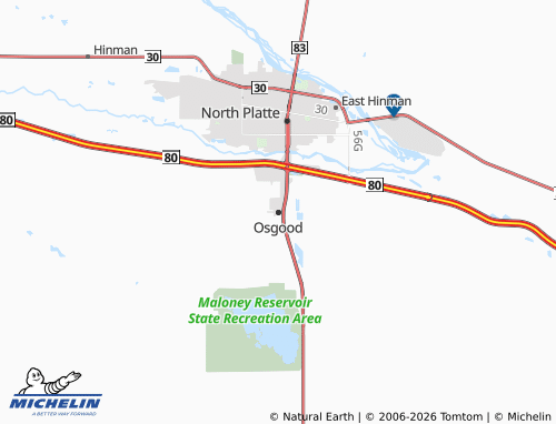 Mappa MICHELIN Osgood - ViaMichelin