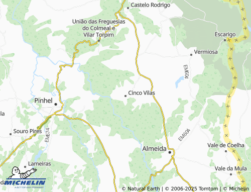 MICHELIN Cinco Vilas map - ViaMichelin