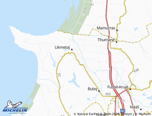 MICHELIN Kapidanaj map - ViaMichelin