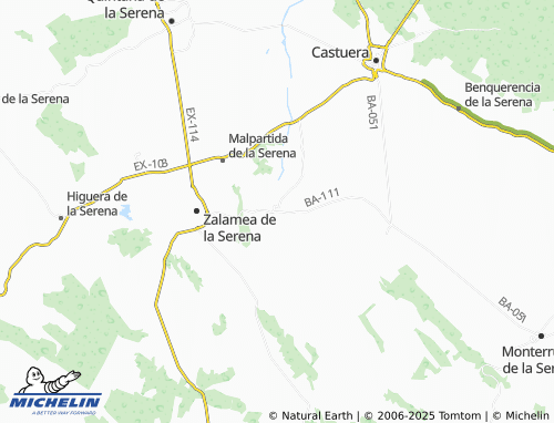 MICHELIN-Landkarte Esparragosa de la Serena - ViaMichelin