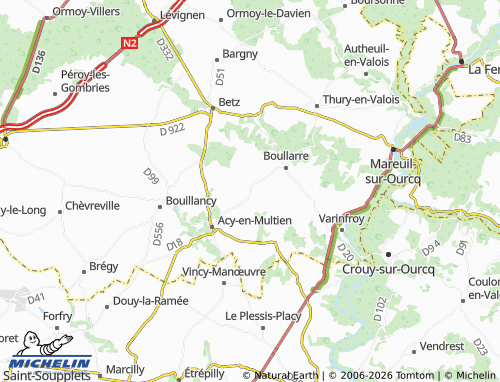 MICHELIN Étavigny map - ViaMichelin
