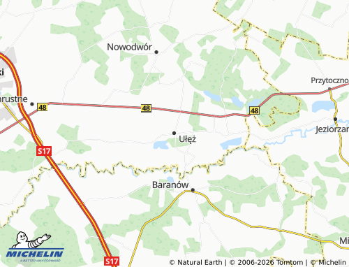 MICHELIN Ułęż map - ViaMichelin