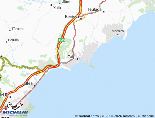 Kaart MICHELIN Calp - ViaMichelin