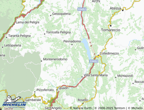 MICHELIN Montebello sul Sangro map - ViaMichelin