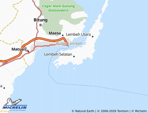 Mappa MICHELIN Lembeh Selatan - ViaMichelin