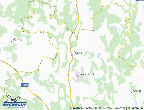 Mapa MICHELIN Šķēdes pagasts - ViaMichelin