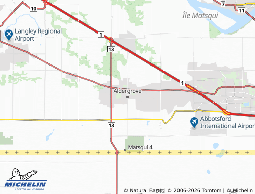 Carte MICHELIN Aldergrove - ViaMichelin