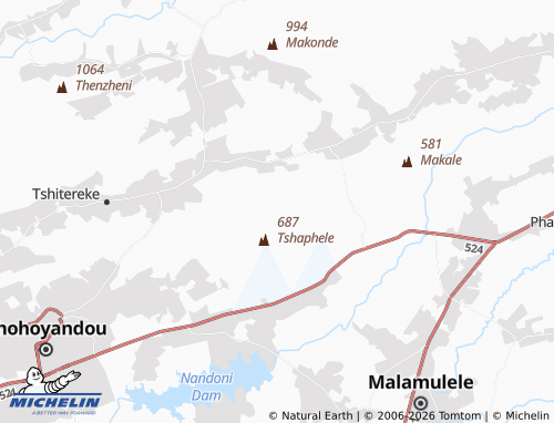 MICHELIN-Landkarte Tshamutilikwa - ViaMichelin