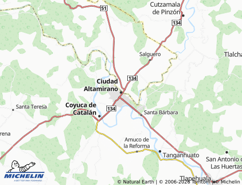 Kaart MICHELIN Ciudad Altamirano - ViaMichelin