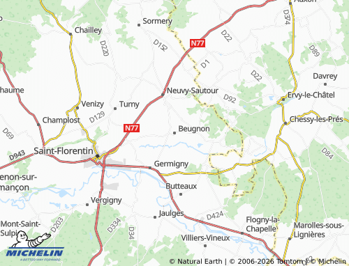 Mappa MICHELIN Beugnon - ViaMichelin