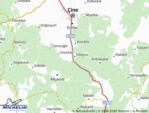 MICHELIN Eskiçine map - ViaMichelin