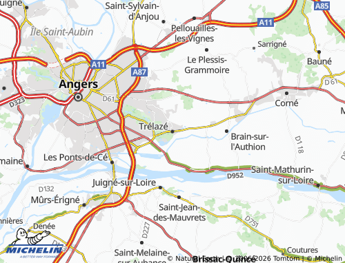 Carte MICHELIN Trélazé - ViaMichelin
