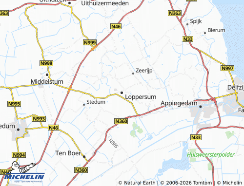 MICHELIN Loppersum map - ViaMichelin