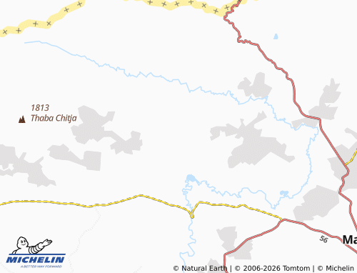 MICHELIN-Landkarte Mapfontein - ViaMichelin