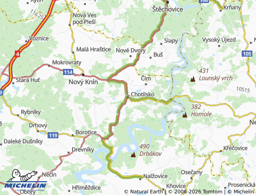 Mappa MICHELIN Chotilsko - ViaMichelin