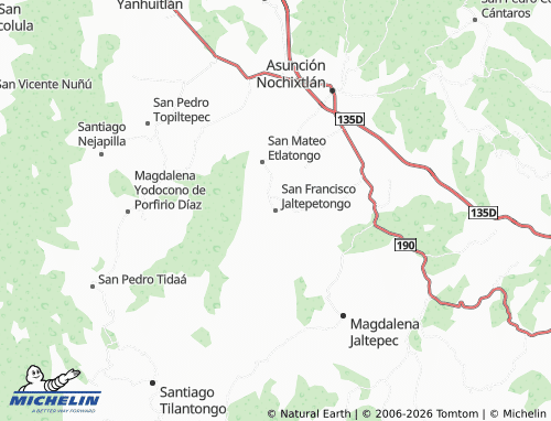 Mapa MICHELIN San Francisco Jaltepetongo - ViaMichelin