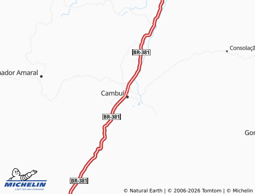 Carte MICHELIN Cambuí - ViaMichelin