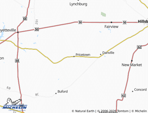Mapa MICHELIN Pricetown - ViaMichelin