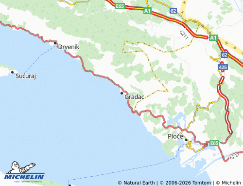 MICHELIN Gradac map - ViaMichelin