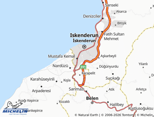 Mappa MICHELIN Mustafa Kemal - ViaMichelin