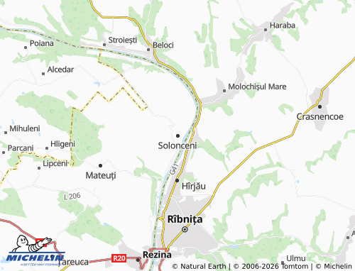 Mapa MICHELIN Solonceni - ViaMichelin