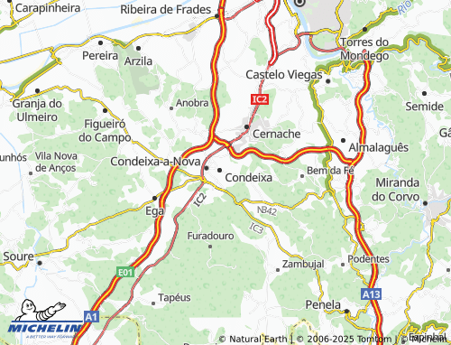 MICHELIN-Landkarte Cavaneiras - ViaMichelin