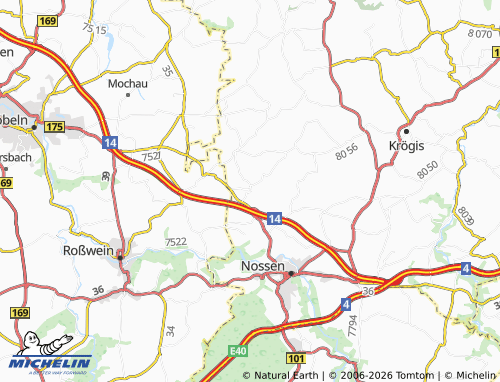 MICHELIN Starbach map - ViaMichelin