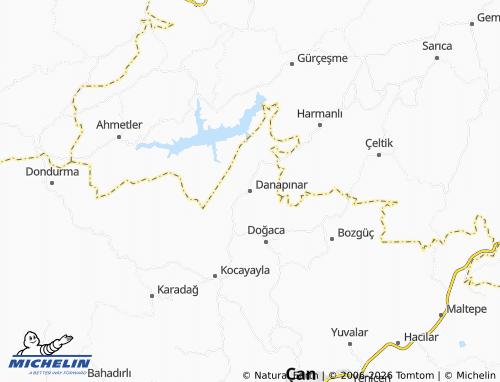Mappa MICHELIN Danapınar - ViaMichelin