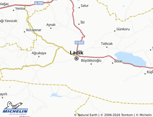 MICHELIN Ladik map - ViaMichelin