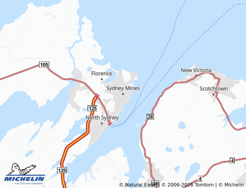 Mapa MICHELIN Sydney Mines - ViaMichelin