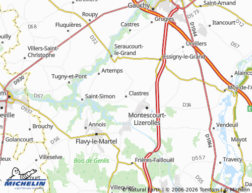 Mappa MICHELIN Clastres - ViaMichelin