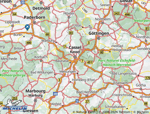 MICHELIN Kassel map - ViaMichelin
