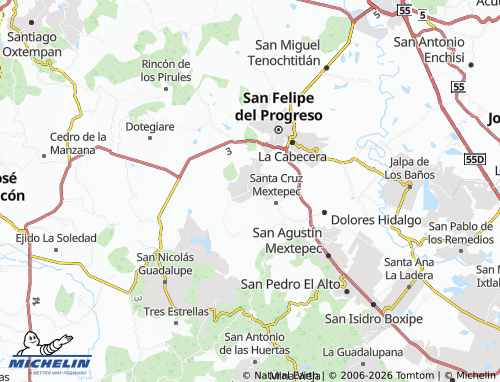 Mapa MICHELIN San Lucas Ocotepec - ViaMichelin