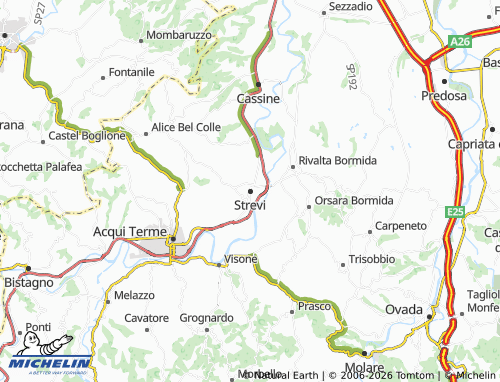 Carte MICHELIN Strevi - ViaMichelin