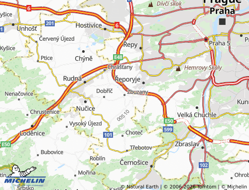 Mappa MICHELIN Zbuzany - ViaMichelin