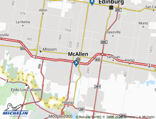 Mapa MICHELIN McAllen - ViaMichelin