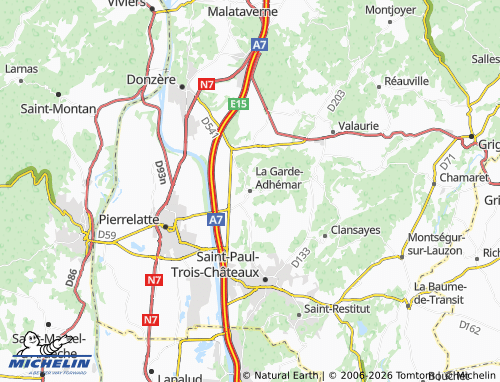 MICHELIN La Garde-Adhémar map - ViaMichelin