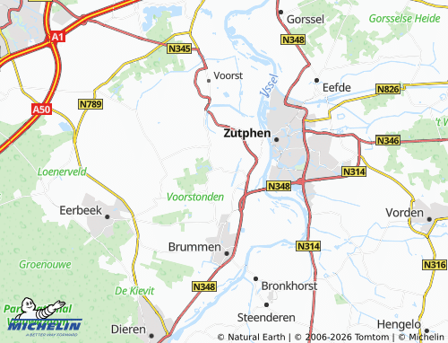 Carte MICHELIN Voorstonden - ViaMichelin