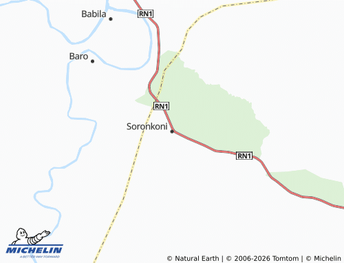 Mapa MICHELIN Soronkoni - ViaMichelin