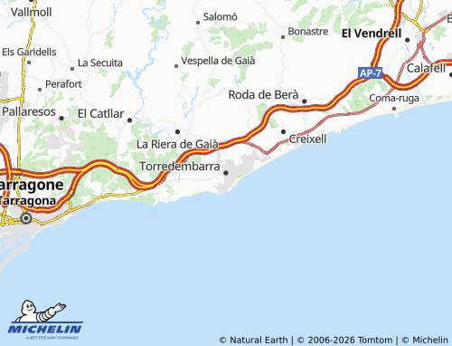 MICHELIN-Landkarte Torredembarra - ViaMichelin
