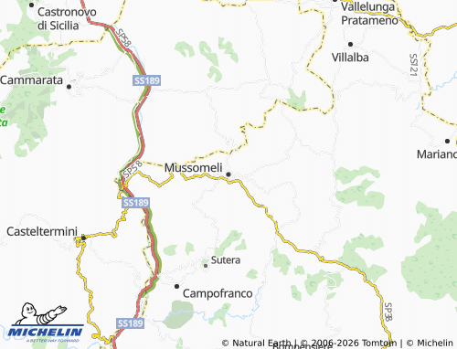 MICHELIN Mussomeli map - ViaMichelin