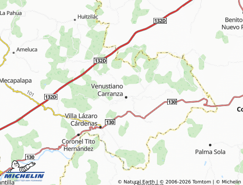 MICHELIN Bosques de Agua Fría map - ViaMichelin