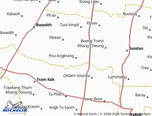 MICHELIN Pou Angkrang map - ViaMichelin