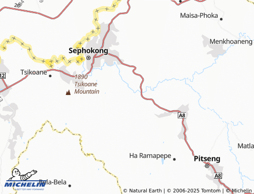 MICHELIN Ha Kotsane map - ViaMichelin