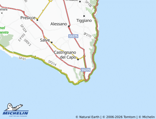 MICHELIN Castrignano del Capo map - ViaMichelin