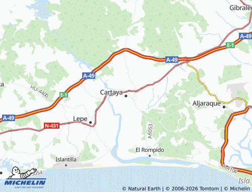 MICHELIN Cartaya map - ViaMichelin